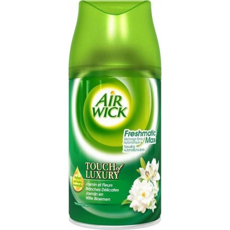 Air Wick Freshmatic Max Recharge Spray Touch of Luxury Jasmin et Fleurs Blanches Délicates 250ml (lot de 4)