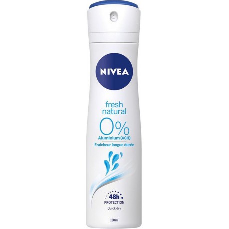 Nivea Déodorant Fresh Natural 0% Aluminum 48h Protection 150ml (lot de 4)