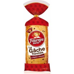 La Fournée Dorée La Gâche Tranchée au Pépites de Chocolat 500g (lot de 3)