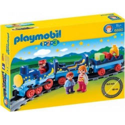 PLAYMOBIL 6880 1.2.3 - Train Etoilé Avec Passagers Et Rails