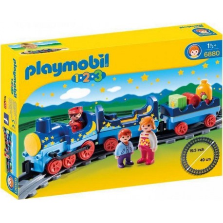 PLAYMOBIL 6880 1.2.3 - Train Etoilé Avec Passagers Et Rails