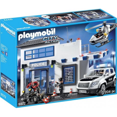 PLAYMOBIL 9372 Action City - Poste De Police Et Véhicules