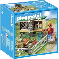 PLAYMOBIL 6140 Country - Enfant avec Enclos à Lapins et Clapier