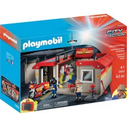 PLAYMOBIL 5663 City Action - Caserne de Pompiers Transportable