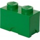 LEGO Storage Brick Boîte de Rangement vert x2