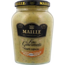 Maille Moutarde Fins Gourmets Pointe d’Épices 340g (lot de 6)