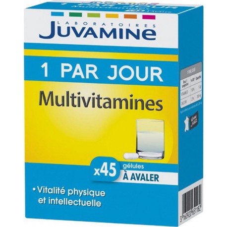 Juvamine 1 Par Jour Multivitamines Vitalité Physique et Intellectuelle (lot de 2)