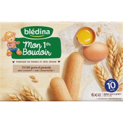 Blédina Mon 1er Boudoir Texture Ferme et Fondante (dès 10 mois) par 24 biscuits de 120g (lot de 6 soit 144 biscuits)