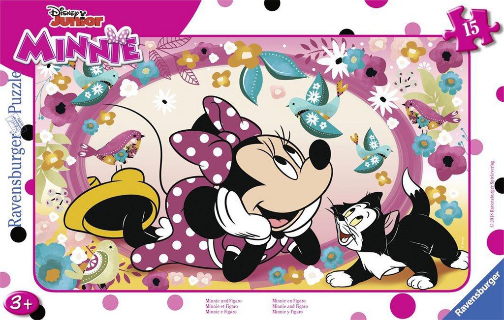 Ravensburger Puzzle cadre 15 pièces - Minnie et Figaro / Disney 