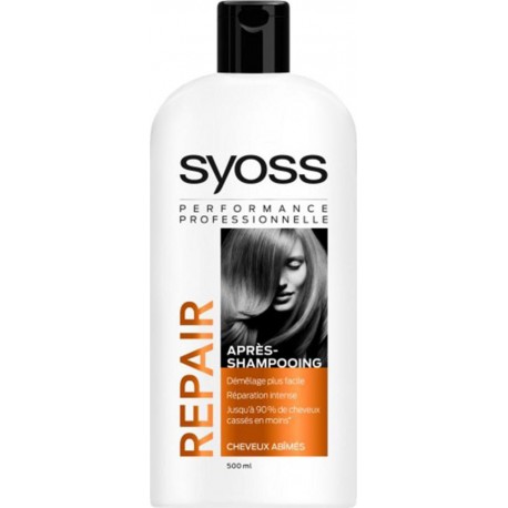 SYOSS Repair Après-Shampooing Cheveux Abîmés 500ml (lot de 4)