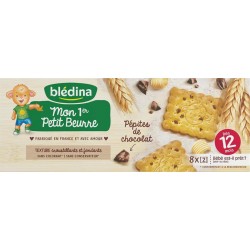 Blédina Mon 1er Petit Beurre Pépites de Chocolat (dès 12 mois) le paquet de 133g (lot de 6)