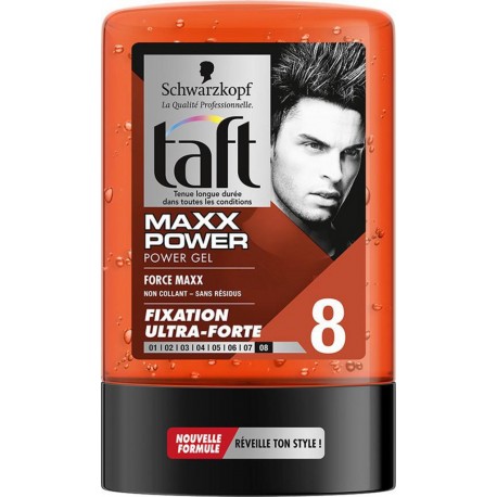 Schwarzkopf Taft Maxx Power Fixation Ultra-Forte 8 Power Gel 300ml (lot de 3)