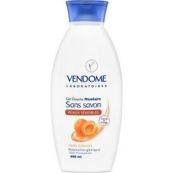 Vendome Gel Douche Micellaire Sans Savon Peaux Sensibles à l’Huile d’Abricot 400ml (lot de 4)