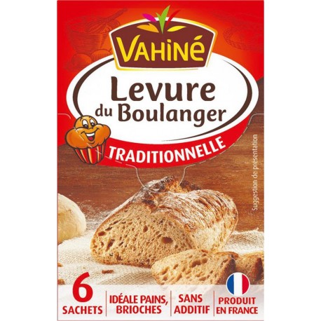 Vahiné Levure du Boulanger Traditionnelle par 6 Sachets de 8g (lot de 5 soit 30 sachets)