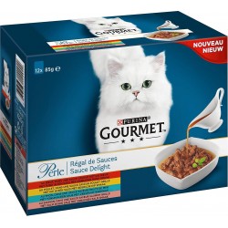 Gourmet Régal de Sauces aux viandes et poissons pour chat 12x85g (lot de 2)