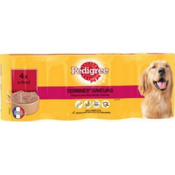 PEDIGREE Terrines En Boîtes Au Bœuf Pour Chien Adulte 4x410g (lot de 2)