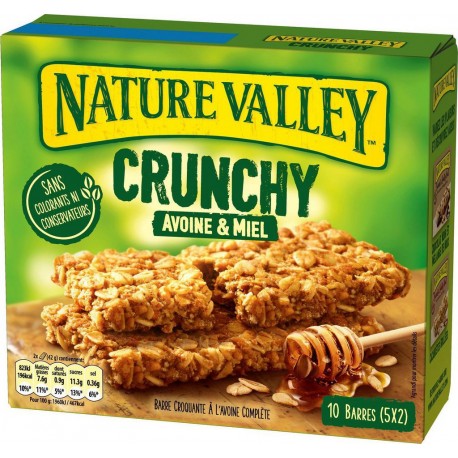 NATURE VALLEY Barres Céréales Avoine Miel 5x42g (lot de 3)