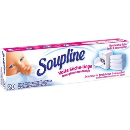 Soupline Voile Sèche-Linge Douceur & Fraîcheur Irrésistible (lot de 6 soit 120 lingettes)