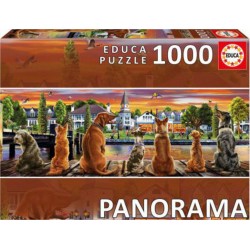 Educa Puzzle Chiens sur le quai « panorama »