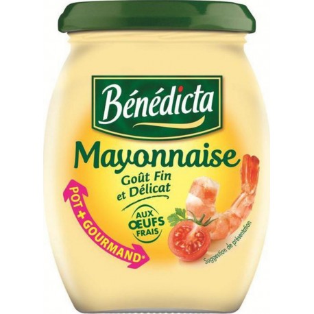 Bénédicta Mayonnaise Goût Fin et Délicat aux Oeufs Frais 255g (lot de 6)