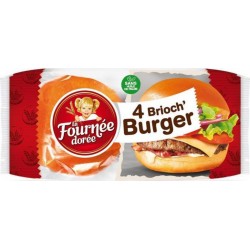 La Fournée Dorée 4 Brioch’ Burger 250g (lot de 4)