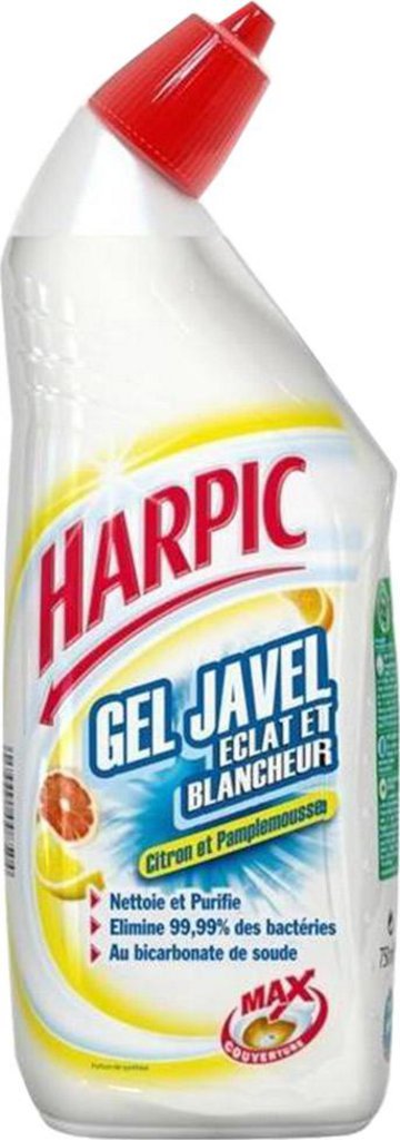 Harpic Gel Javel Eclat Et Blancheur Citron et Pamplemousse 750ml