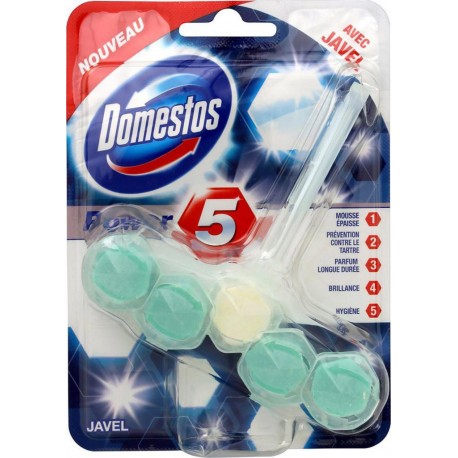 Domestos Bloc Cuvette Power 5 Javel (lot de 4)