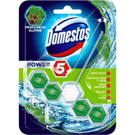 Domestos Bloc Cuvette Power 5 Alpine (lot de 4)