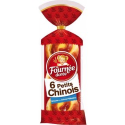 La Fournée Dorée 6 Petits Chinois Brioche à la Crème Pâtissière 300g (lot de 4)