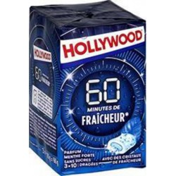 HOLLYWOOD Chewing-gum menthe forte sans sucres x3 60g