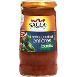 Sacla Sauce tomates cerises entières basilic 345g