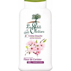 Le Petit Olivier Crème de Douche Extra Douce à l’Extrait Naturel de Fleur de Cerisiers 500ml (lot de 4)