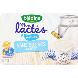 Blédina Mini Lactés Nature de 6 à 36 mois par 6 pots de 55g (lot de 6 soit 36 pots)