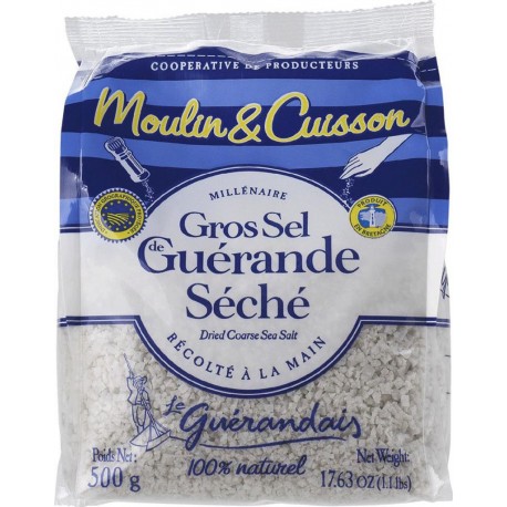 Le Guérandais Gros Sel de Guérande Séché Récolté à la Main 500g (lot de 3)