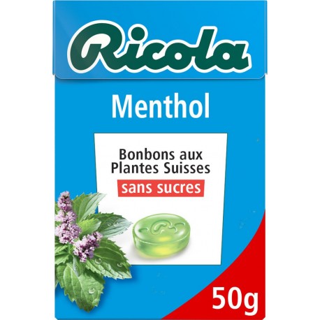 Ricola Bonbons menthol sans sucres 50g (lot de 6)