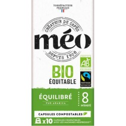 MEO Café capsules Compatibles Nespresso Bio équitable équilibré n°8