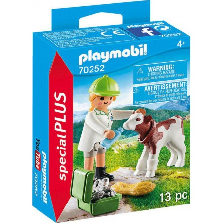 PLAYMOBIL PLAYMO VETERINAIRE ET VEAU