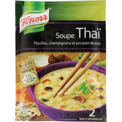 Knorr Soupe Thaï Nouilles Champignons et Pousses de Soja 69g (lot de 6)
