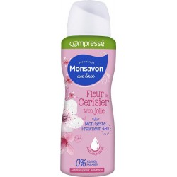 Monsavon au Lait Compressé Fleur de Cerisier Trop Jolie 48h Anti-Transpirant 100ml (lot de 6)