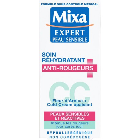 Mixa Expert Peau Sensible Soin Réhydratant Anti-rougeurs 50ml
