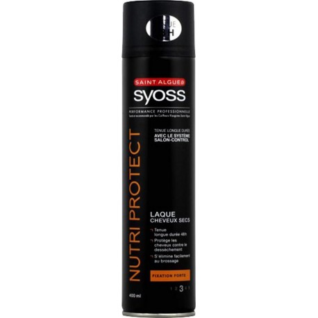 SYOSS Saint Algue Nutri Protect Laque Cheveux Secs Fixation Forte 400ml (lot de 4)