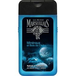 Le Petit Marseillais Douche Homme Minéraux et Bois de Cèdre Corps et Cheveux 250ml (lot de 4)