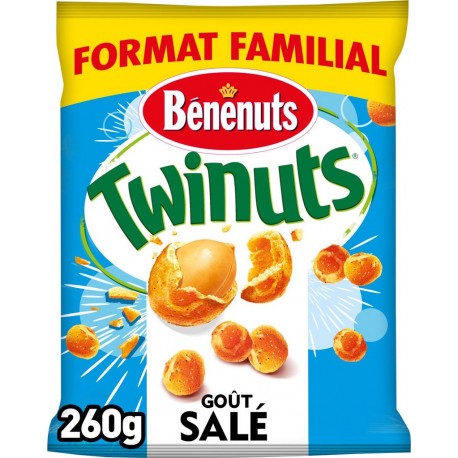 Benenuts Cacahuètes goût salé Twinuts 260g (lot de 3)