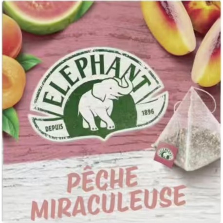 Elephant Infusion Abricot Pêche Goyave 20 Sachets