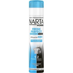 Narta Homme Spray Anti-Transpirant Fresh Perfect Efficacité 48h Fraîcheur Pure 200ml (lot de 4)