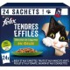 Felix Tendres Effilés en Gelée avec Légumes Sachets Fraîcheur pour Chat Adulte 24x85g (lot de 2)