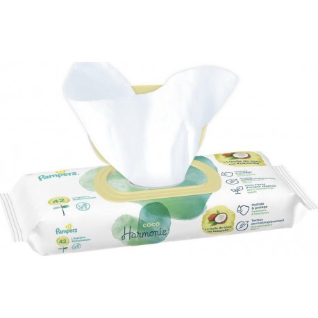 Pampers Lingettes harmonie coco x42 (lot de 2)