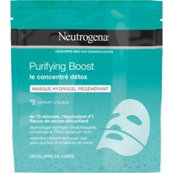 Neutrogena Purifying Boost Le Concentré Détox Masque Hydrogel Régénérant Extrait d’Algues 30ml (lot de 3)