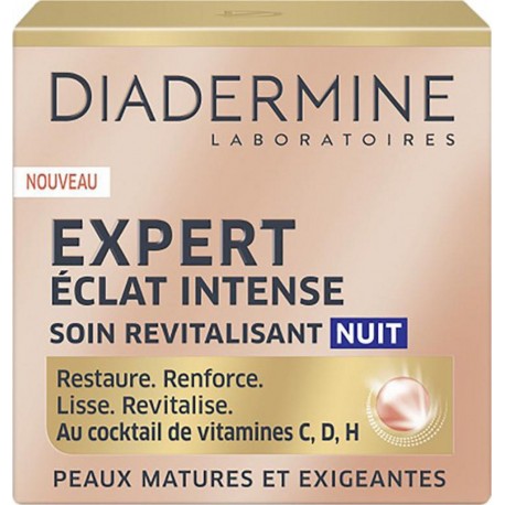 DIADERMINE Expert Éclat Intense Soin Revitalisant Nuit Peaux Matures et Exigeantes 50ml (lot de 2)