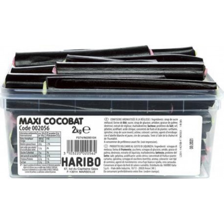 Haribo Maxi Cocobat (Boîte de 2Kg)